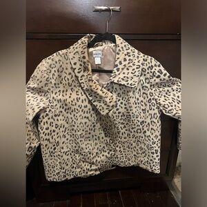 Chico Leather Cheetah Print Coat